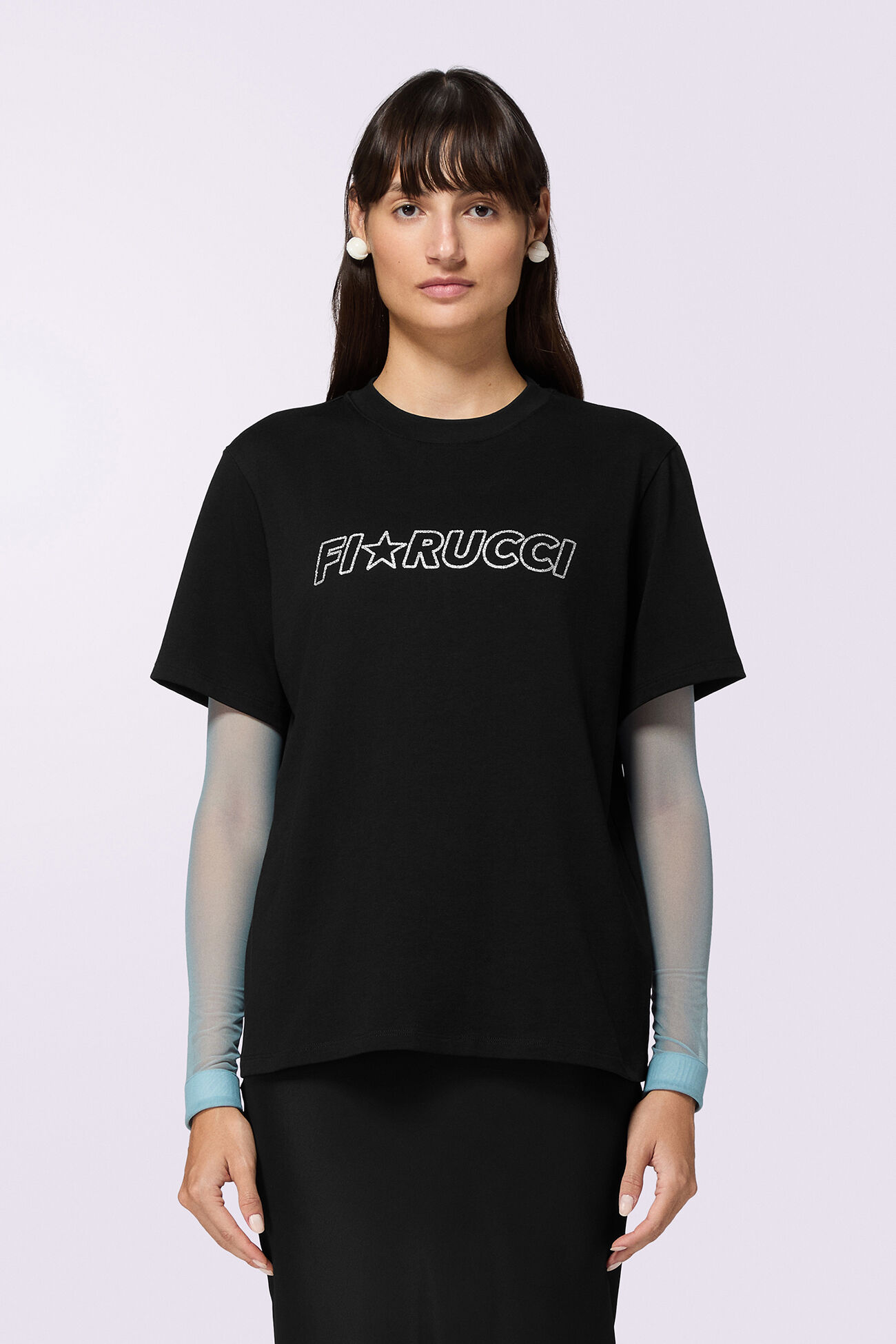 Glitter Star Logo Regular T-Shirt Black